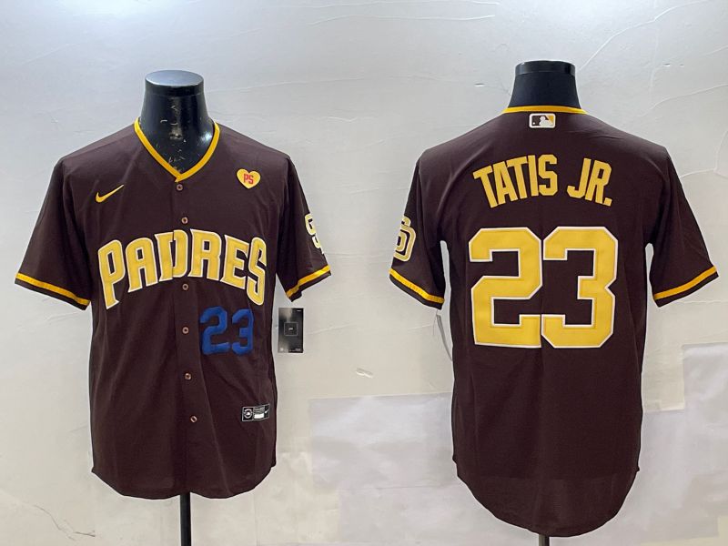 Men San Diego Padres #23 Tatis jr Brown Game 2025 Nike MLB Jersey style 9->san diego padres->MLB Jersey